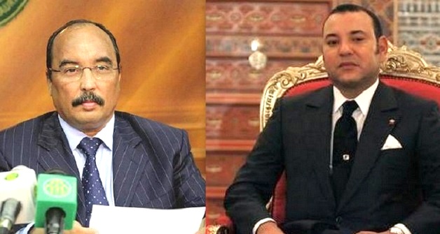  صورة مركبة لملك المغرب محمد السادس ورئيس موريتانيا محمد ولد عبد العزيز 